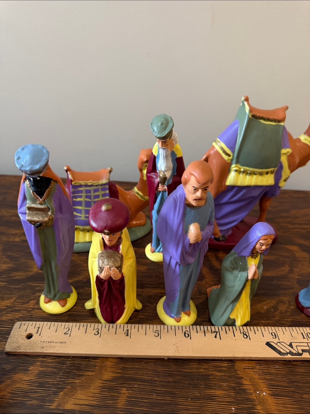 Hand-Painted Ceramic Nativity Set with Rustic Stable - Multi-Color - Picture 12 of 16